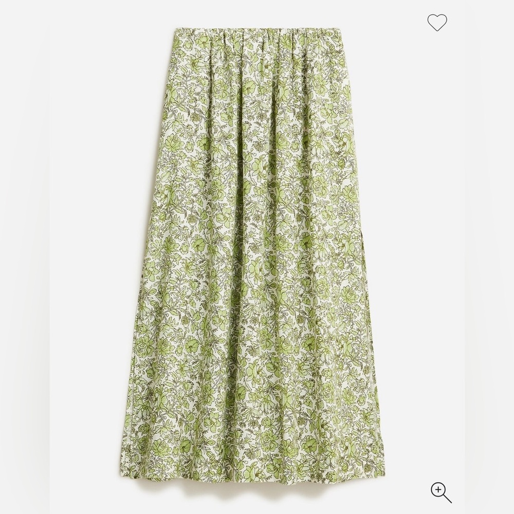 J Crew Linen Maxi Skirt in Tossed Floral, size M, NWT